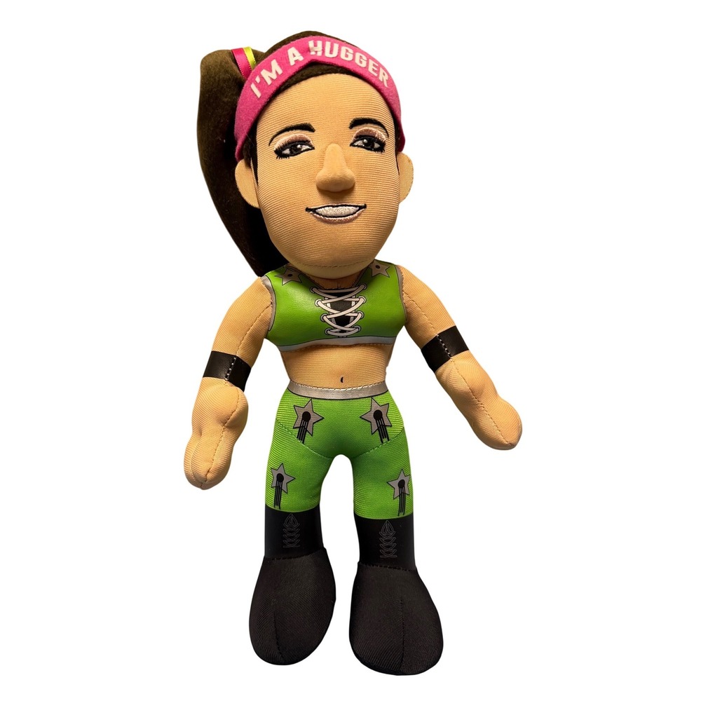 WWE Bayley Bleacher Creatures 10 Inch Plush Figure Im A Hugger Green Gear Doll